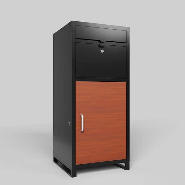 5.28 cu. ft Outdoor Parcel Drop Box, Courier Locker with Mechanical Lock, Floor Standing Parcel Locker