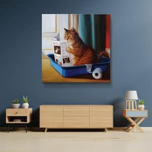 'Kitty throne' by Lucia Heffernan Canvas Wall Art