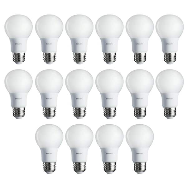Philips 60-Watt Equivalent A19 LED Light Bulb Soft White (16-Pack)
