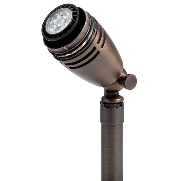 Low Voltage Fixed Socket Centennial Brass Hardwired Outdoor Weather Resistant Spotlight with No Bulbs Included