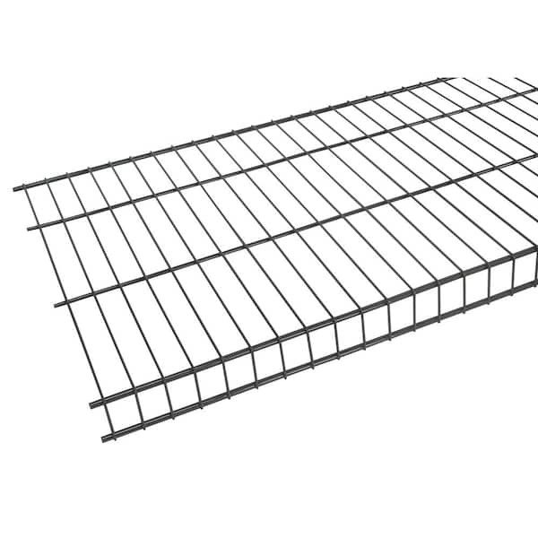 4 Pack Rubbermaid Black Shelf Tracks & Organization Bins Wire Wood Shelves Set 