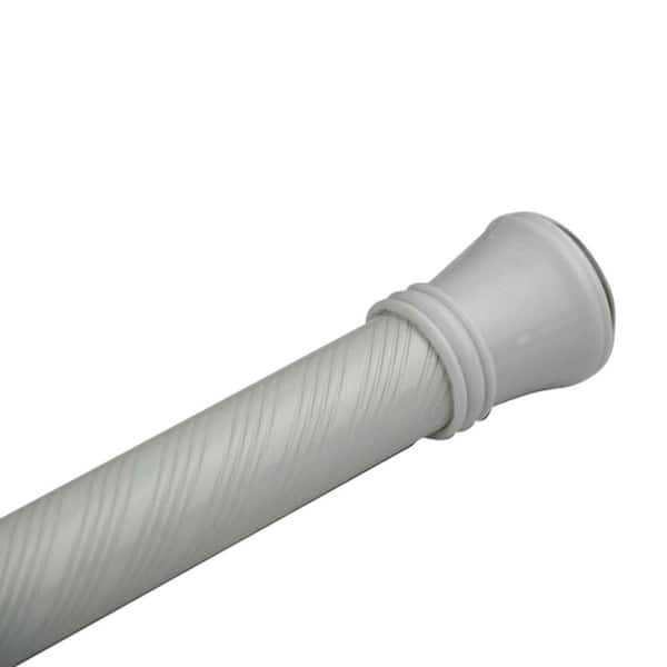 Unbranded 72 in. Swirl Tension Shower Rod in White