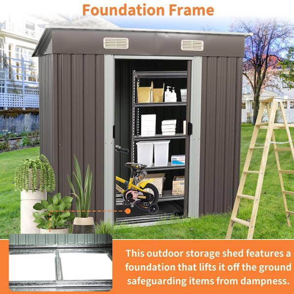 タイムセール！ロダンアンドフィールズ　スーズ　ブライトーンセット ToolCat 6 ft. W x 4 ft. D Metal Storage Shed Outdoor Tool Room