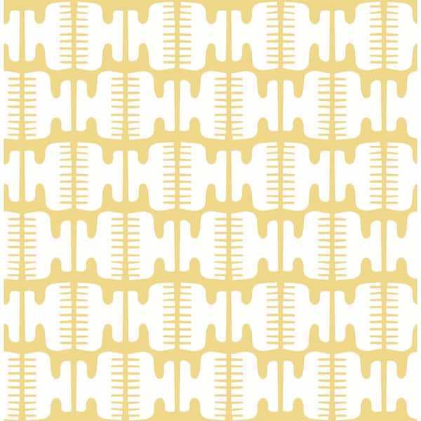 NuWallpaper Yellow Shift Peel and Stick Wallpaper Sample