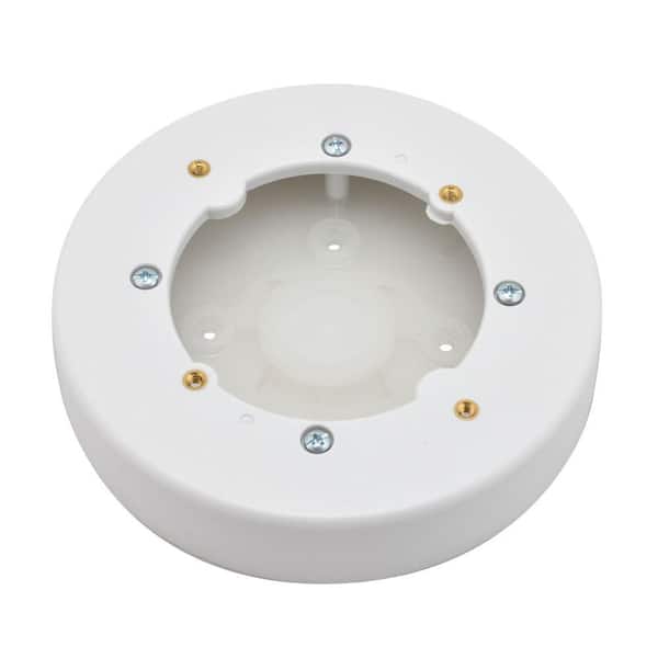 Wiremold Non-Metallic PVC Raceway 4 in. Circular Fixture Box, White