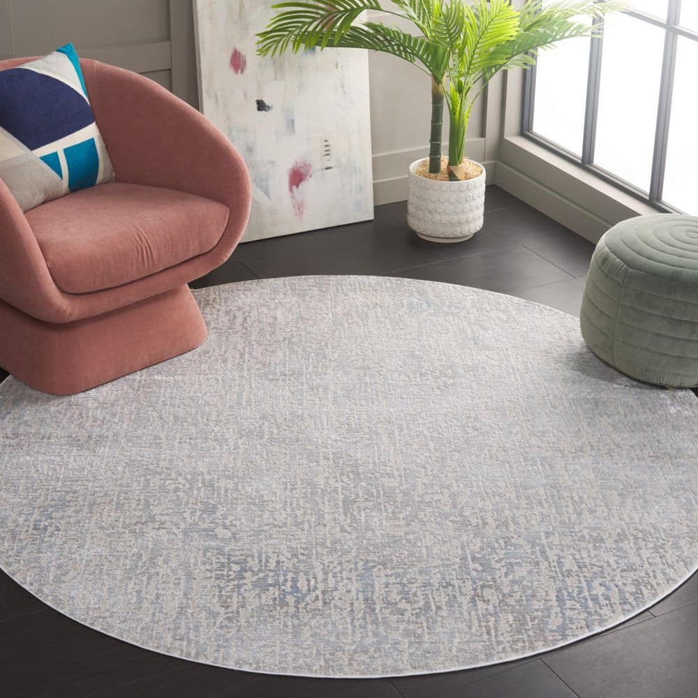 Platinum 7 ft. x 7 ft. Gray/Beige Monochrome Marble Round Area Rug price history on PriceWatchPro