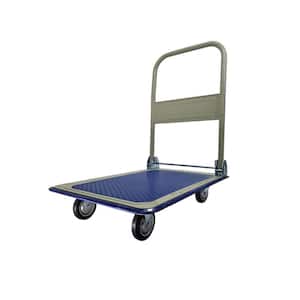 Anky 330 lbs. Capacity Platform Truck Hand Flatbed Cart Dolly Folding Moving Push Heavy Duty Rolling Cart in Green