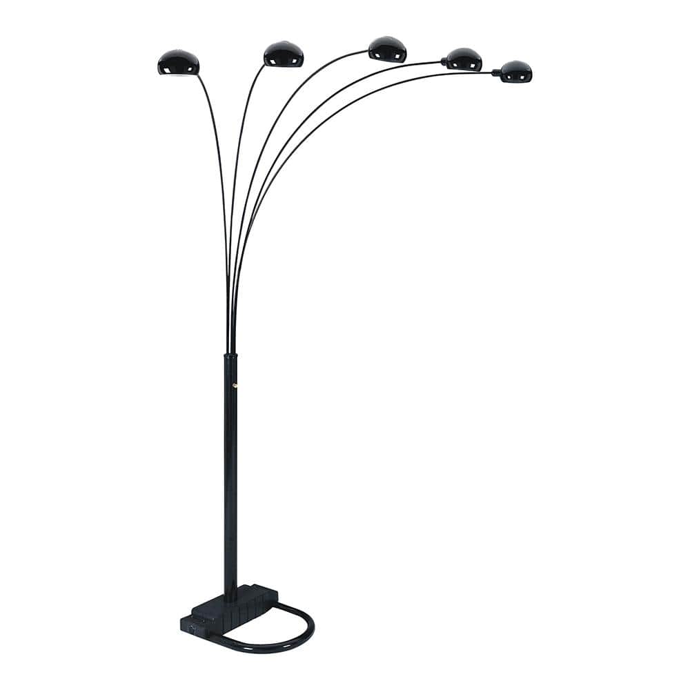 84 in. H Black 5-Head Cap Style Floor Lamp price history on PriceWatchPro