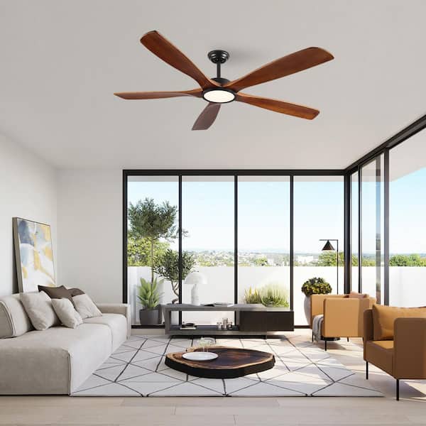 Homlit 48 Inch Ceiling Fan Downrod With Extension Cord – 4 FT Black, 1 Inch Diameter, Non-Threaded, Fits 72 Inch Fans (FL FY Series)