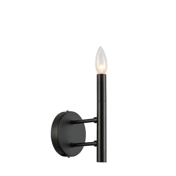 Dainolite Nora 1-Light Matte Black Wall Sconce