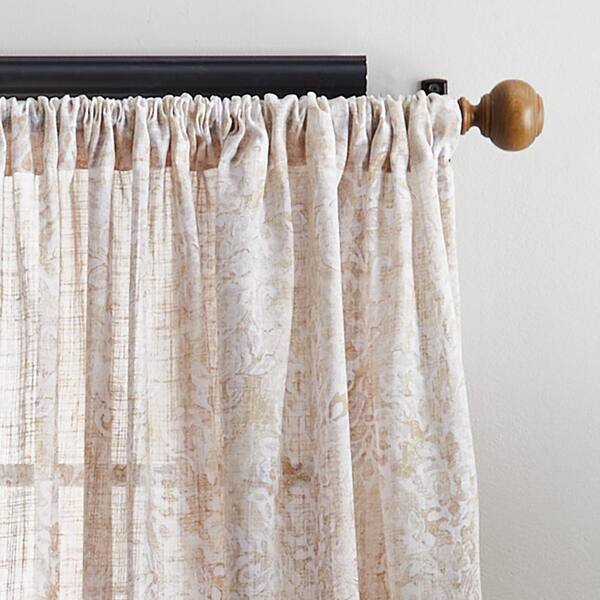 MARTHA STEWART Vega Sheer Gold - 50 in. W x 95 in. L