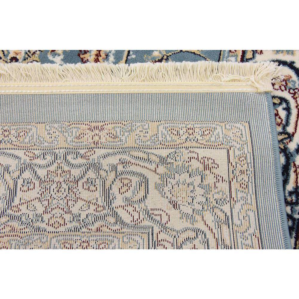 Narenj Blue Rectangular Stain-Resistant Indoor Rug