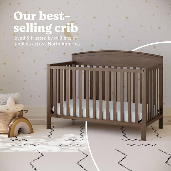 Graco Benton Hazelnut 5-in-1 Convertible Crib 04530-218 - The Home