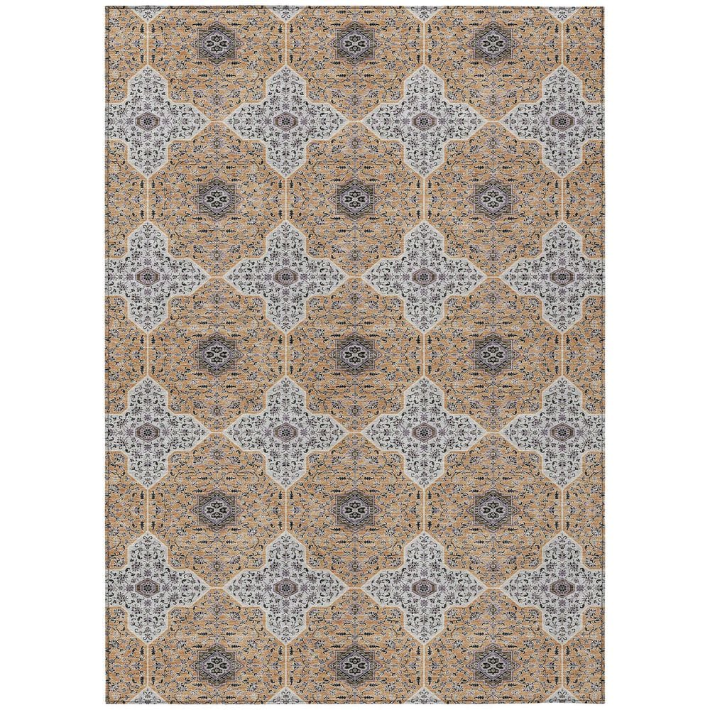 Chantille Machine Washable Indoor/Outdoor Abstract ACN2410 Copper 3 ft. x 5 ft. Area Rug price history on PriceWatchPro