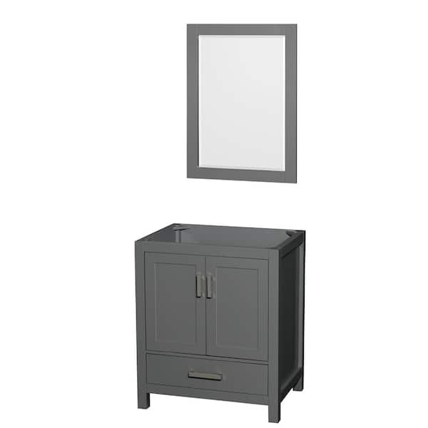 Wyndham Collection Sheffield 29-in Dark Gray Bathroom Vanity Cabinet