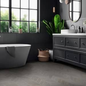 Cementino 12 in. x 15 in. Matte Porcelain Mesh-Mounted Mosaic Floor and Wall Tile (10.496 sq. ft. /Case)