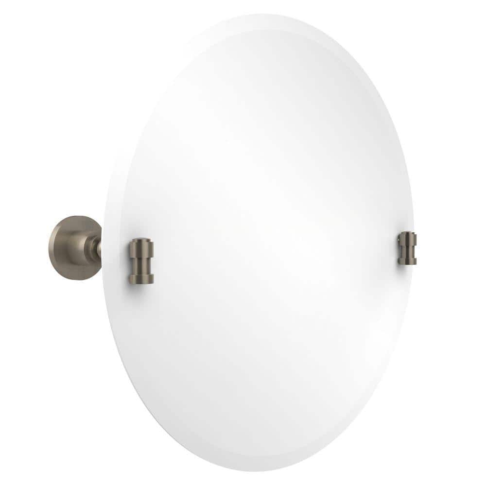 Allied Brass Washington Square Collection 22 in. x 22 in. Frameless Round  Single Tilt Mirror with Beveled Edge in Antique Pewter WS-90-PEW The Home  Depot