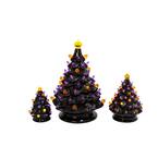 Battery Operated Lighted Dolomite Halloween Trees with Sound (Set of 3)