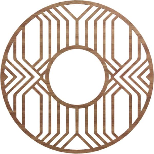 Ekena Millwork 28 in. x 10.25 in. x 0.25 in. Wood Medallion Moulding