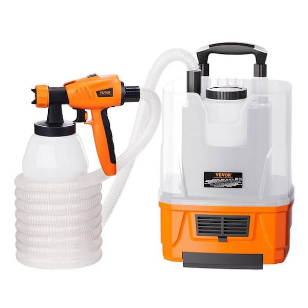 Paint Sprayer, 1300W Electric Spray Paint Gun with Air Hose, 1300ml and 800 ml Containers, 5 Copper Nozzles