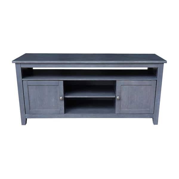 International Concepts Sturbridge Heather Gray 57 in. W TV Entertainment Stand