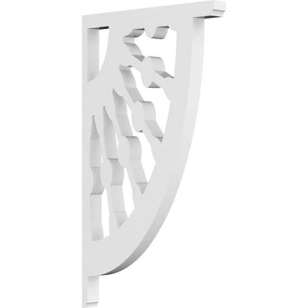 Ekena Millwork 5/8 in. W X 11 in. H X 6 1/2 in. D PVC Classic Wagon Wheel Bracket