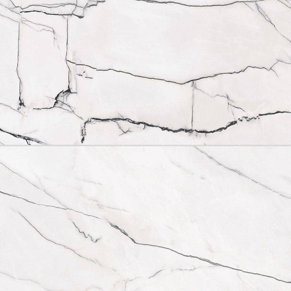 Sample-Gemma Rectangular 4 in. x 5 in. Polished Bianca Porcelain Tile price history on PriceWatchPro