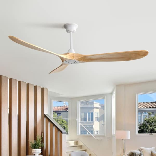 60 in. Indoor/Outdoor White Ceiling Fan without Light for Bedroom or Living Room
