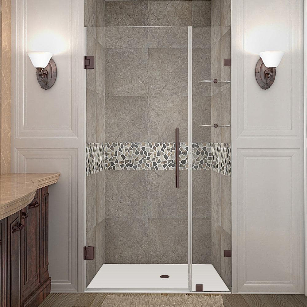 Nautis GS 43 x 72 Bronze Frameless Hinged Shower Door