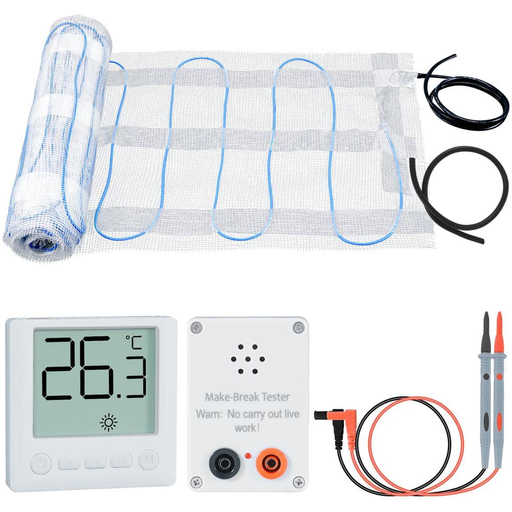 20 Sq.ft. Floor Heating Mat Electric Radiant Floor Heating System Heated Fl
