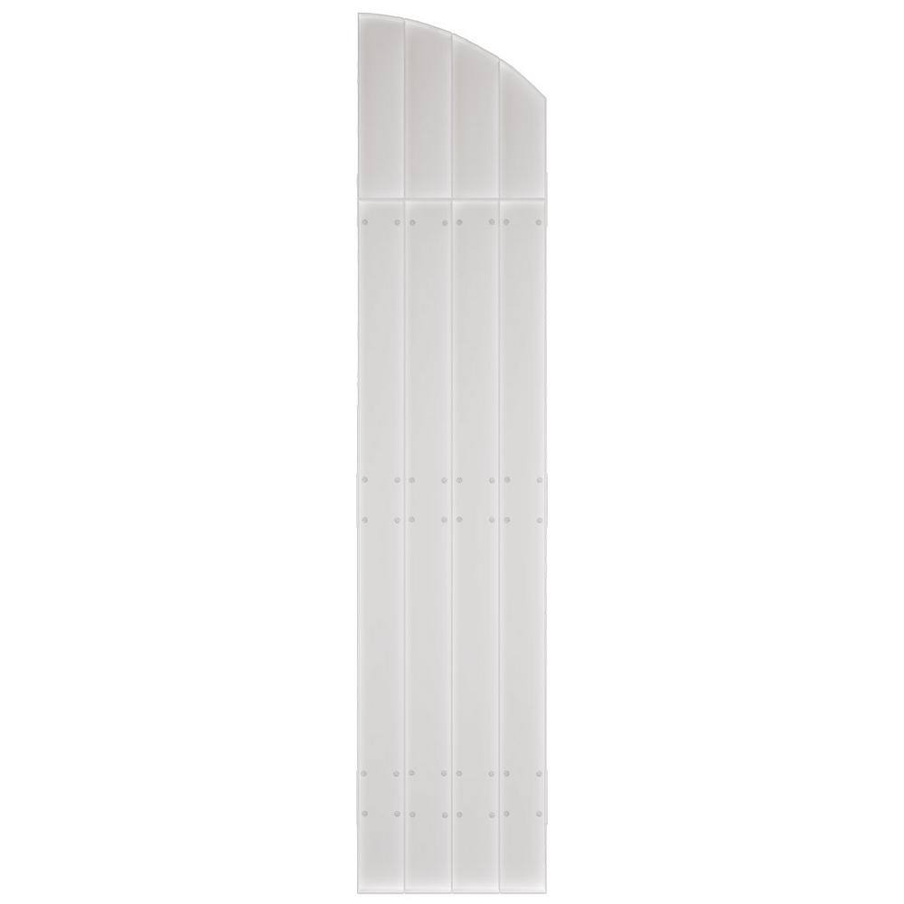 White Vinyl 73" Board and Batten Exterior Shutters