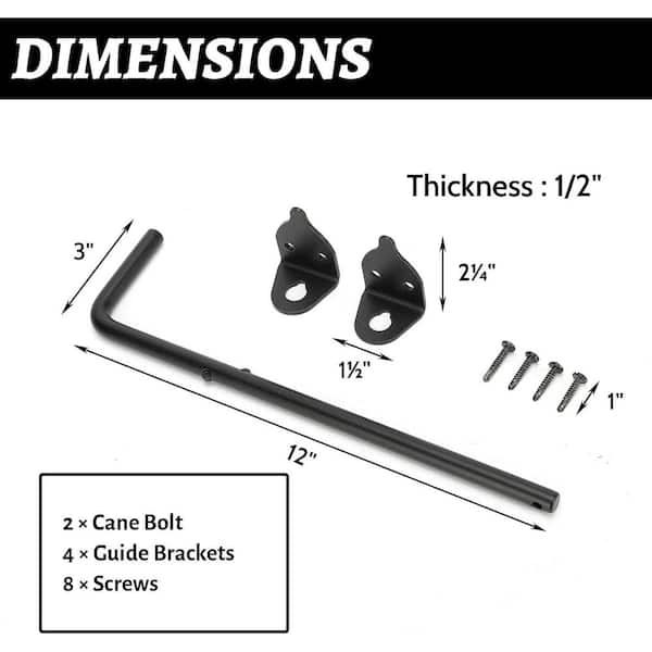 B>36</b> <b>Inch</b> <b>Cane</b> <b>Bolt</b> <b>Gate</b> <b>Drop</b> <b>Rod</b>, <b>Square</b> <b>Heavy</b> <b>Duty</b> <b>Gate</b> <b>Latch</b - View #8