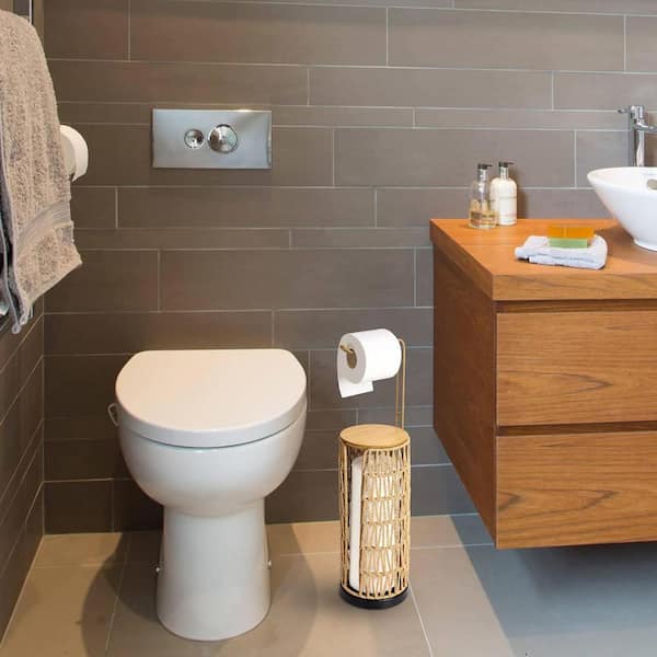 Fixwal Toilet Paper Holder Stand For 4 Rolls,Stainless Brushed Nickel