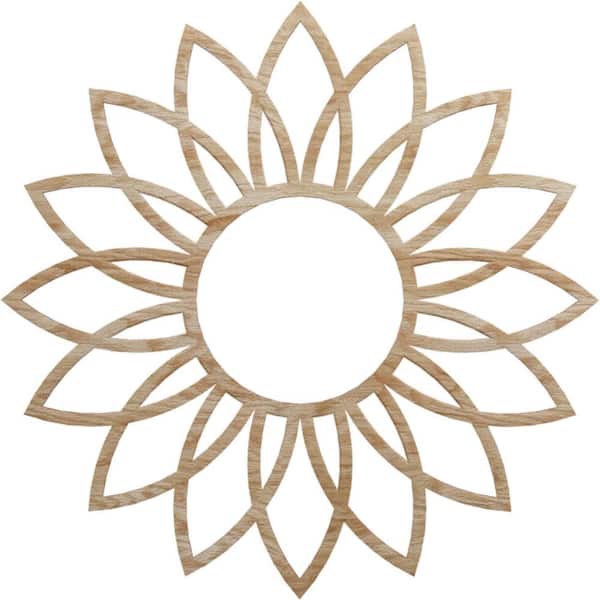 Ekena Millwork 34 in. x 11.75 in. x 0.25 in. Wood Medallion Moulding