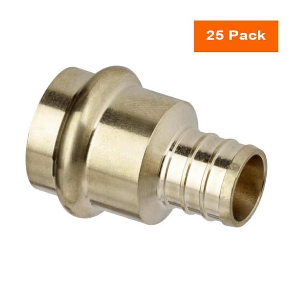 Viega PureFlow 3/4 in. Crimp/Press Zero-Lead Bronze Transition Coupling (25-Pack)