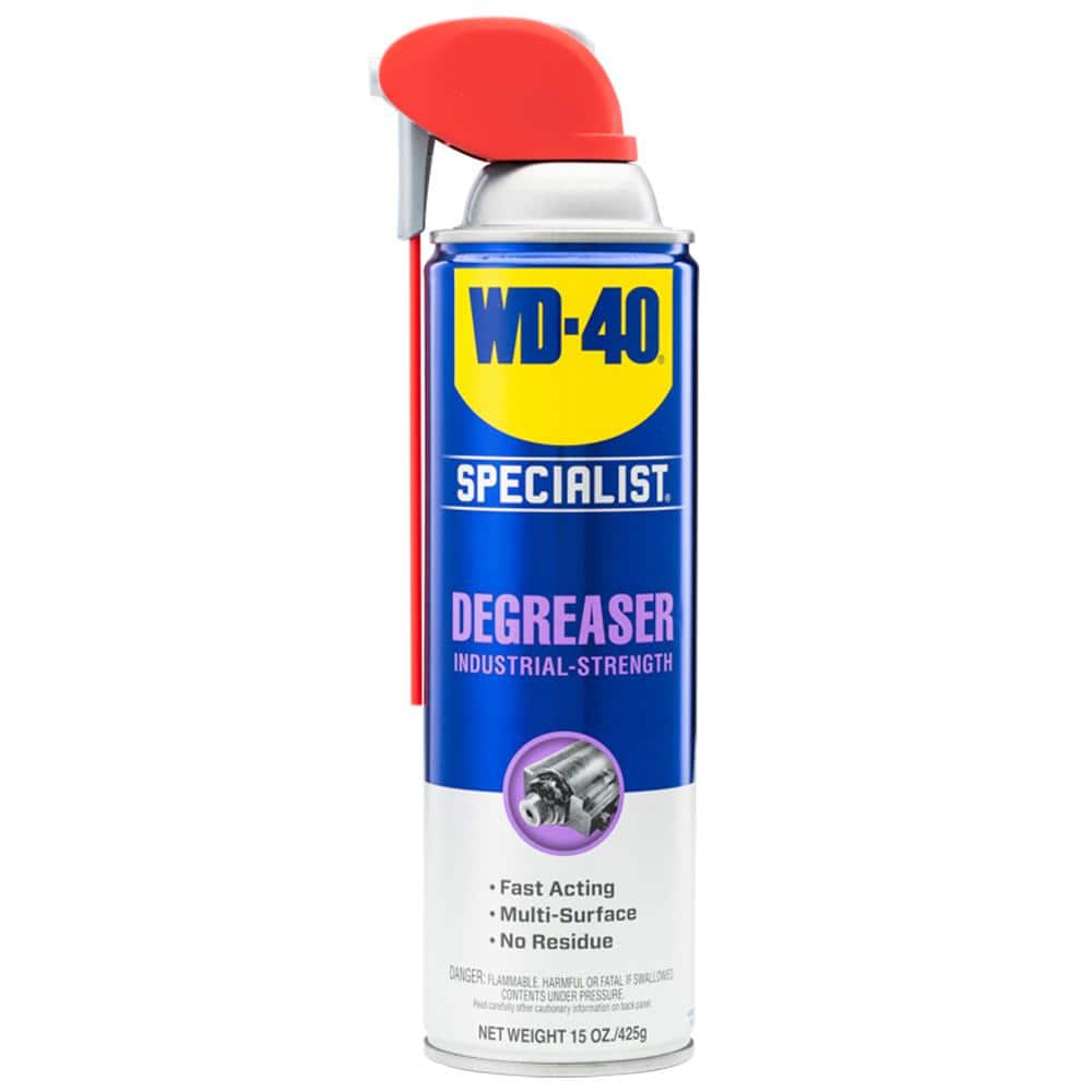 WD-40 SPECIALIST 15 oz. Degreaser, Industrial-Strength Fast Acting Formula  with Smart Straw 612083 - The Home Depot