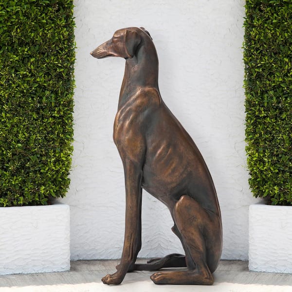 Mgo Sitting Greyhound Dog Garden Statue