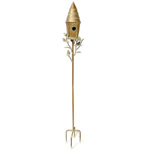 70.5 in. Tall Iron Copper Finish Birdhouse Stake "Budapest"