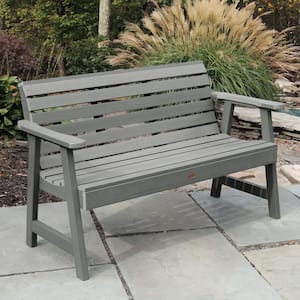 Weatherly 5 ft. 2-Person Coastal Teak Recycled Plastic Outdoor Garden Bench