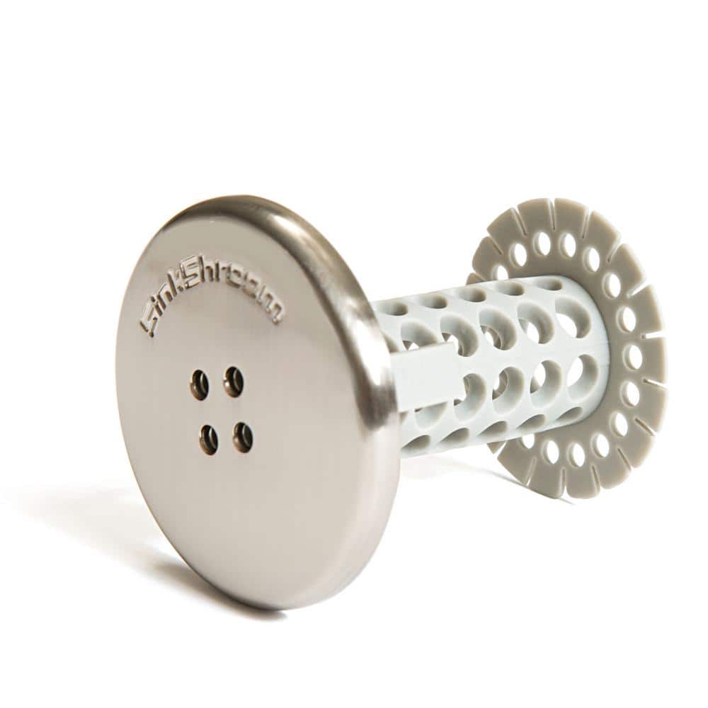 1.75'' Nickel and Gray Silicone Sink Strainer