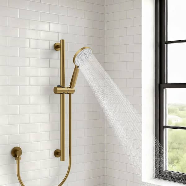 YAWWALK 3-Spray Wall Mount Dual Fixed and Handheld Shower Head 1.8