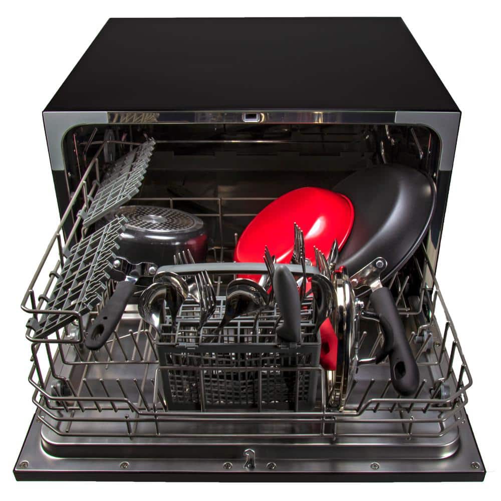 Magic Chef Black Energy Star Countertop Portable Dishwasher