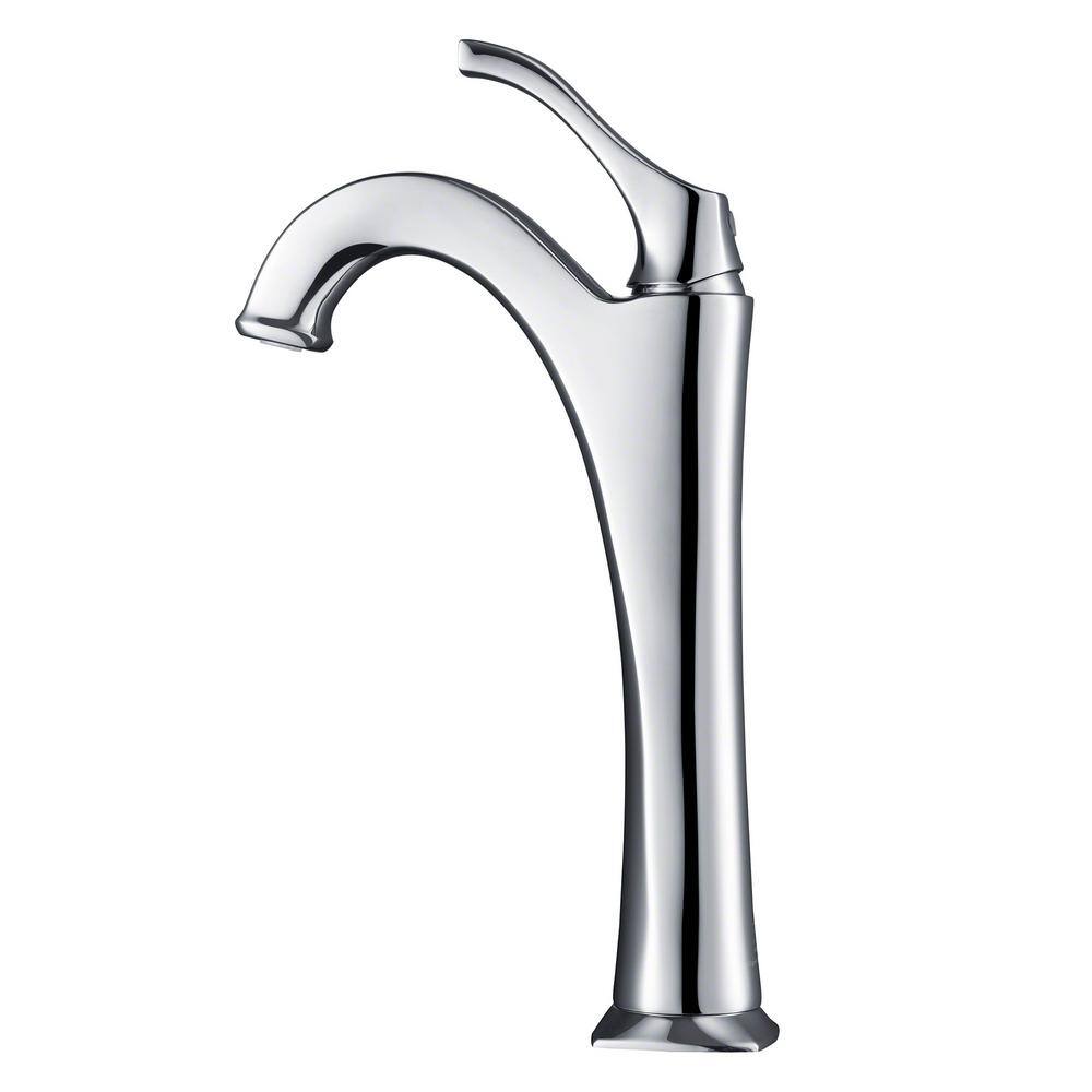Elegant Arlo 12" Chrome Single-Handle Vessel Bathroom Faucet