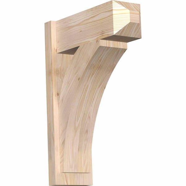 Ekena Millwork 8 in. x 28 in. x 20 in. Thorton Craftsman Smooth Douglas Fir Outlooker