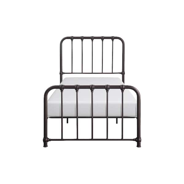 Lazzara Jocelyn Dark Bronze Metal Frame Twin Platform Bed