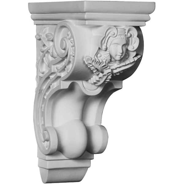 Ekena Millwork 4-5/8 in. x 9-5/8 in. x 5-3/4 in. Polyurethane Angel Corbel