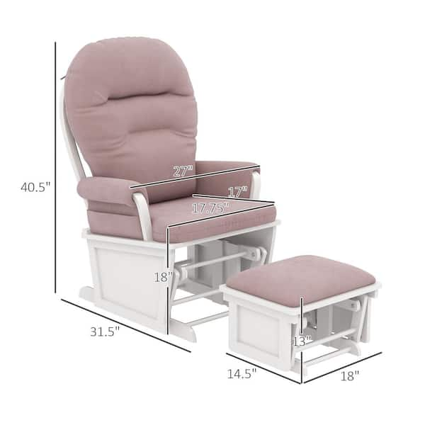 Leyla gliding chair with ottoman best sale