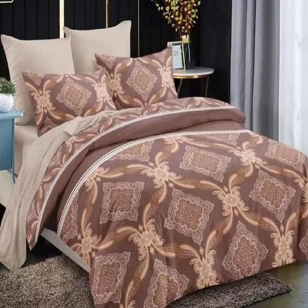 Shatex 7 Piece All Season Bedding King size Comforter Set-Ultra Soft Polyester Elegant Bedding Comforters-Brown