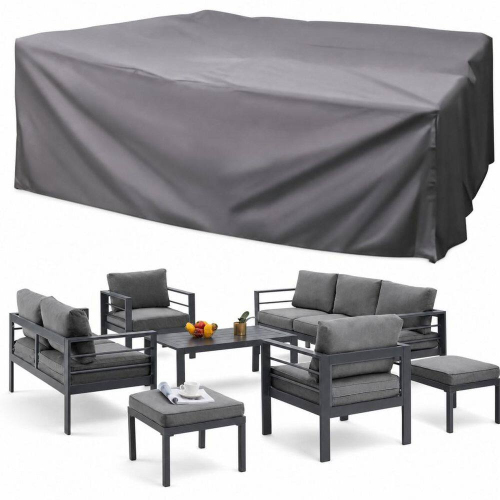 130 in. x 58 in. x 29.5 in. Patio Furniture Cover, Waterproof Outdoor Patio Table and Chair Set Covers