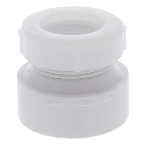 NIBCO 1-1/2 in. x 1-1/4 in. PVC DWV Hub x Slip-Joint Trap Adapter  C48017HD112114 - The Home Depot